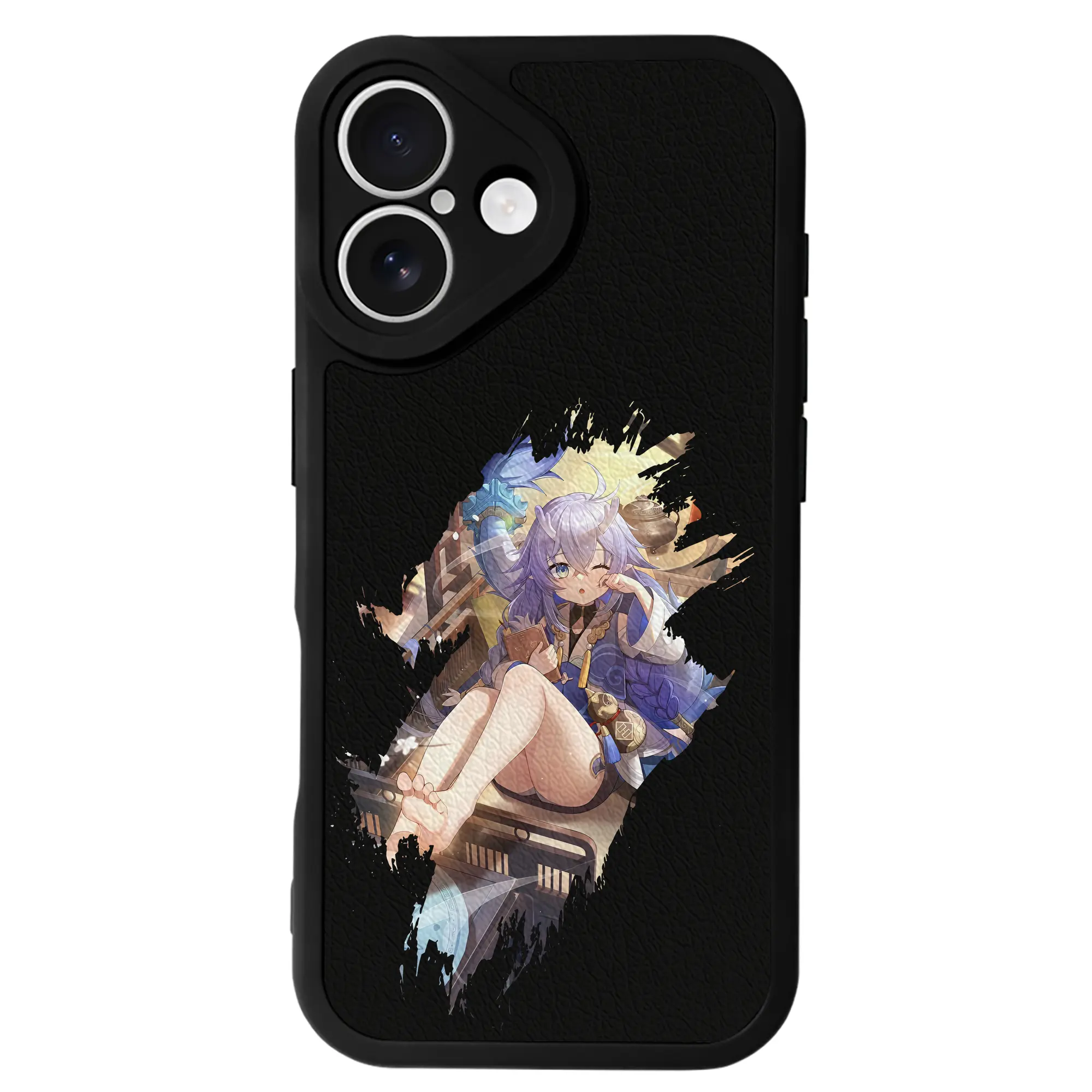 崩壊：スターレイル グッズ 白露 - IPhone 16シリーズ対応 ・ シリコンスマホケース ・ レザー調 ・ 高精度フィット ・ 耐衝撃 ・ ワイヤレス充電対応 ・ 精密カット